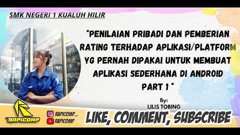 REVIEW ULASAN APK APPBUILDER PEMBUATAN APLIKASI ANDROID BY.LILIS KARLINA LUMBANTOBING LABURA PART1