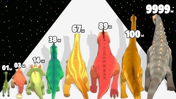 Dinosaur Evolution Dino Run - Level Up Dinosaur Max Level Gameplay