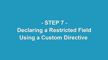 Learning GraphQL on Katacoda: Step 7 - Declaring a Restricted Field Using a Custom Directive