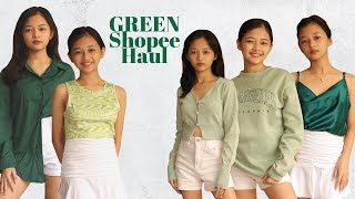 1.1 SALE | Shopee Try On Haul GREEN EDITION (tops, bottoms, set, dress) screenshot 5