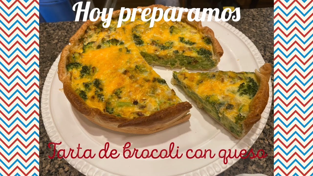 🥦TARTA DE BRÓCOLI CON QUESO 🧀 súper fácil