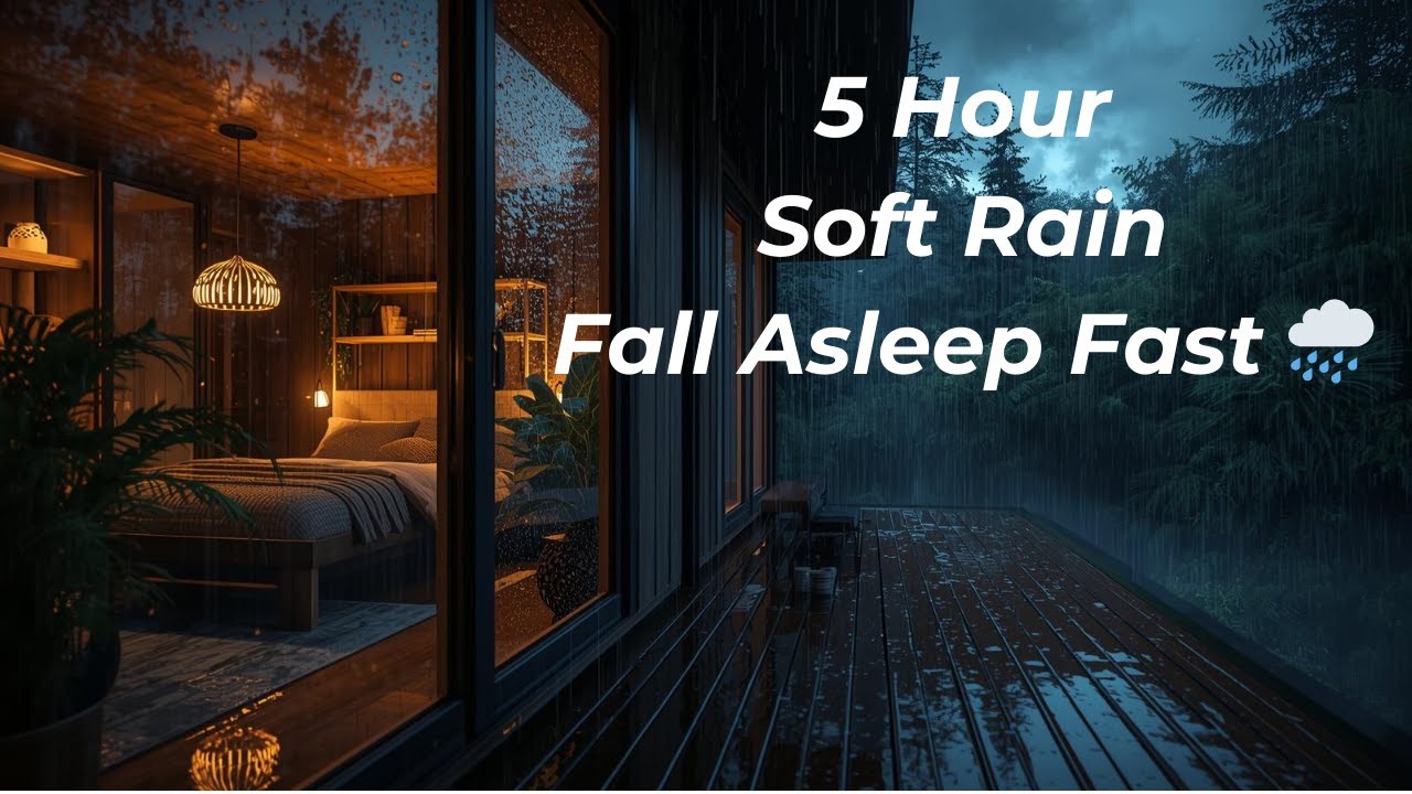 Soft Night Rain in the Deep Forest Cabin 🌲 | Relax & Fall Asleep Fast | Cozy Deep Sleep