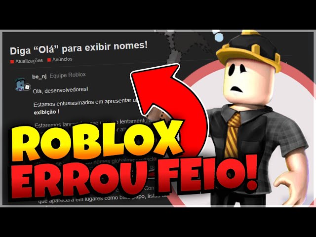 RTC em português  on X: ATUALIZAÇÃO: O suporte do Roblox confirmou que os  banimentos nos nomes de usuário com referências a redes sociais (YT) eram  um erro na moderação que já