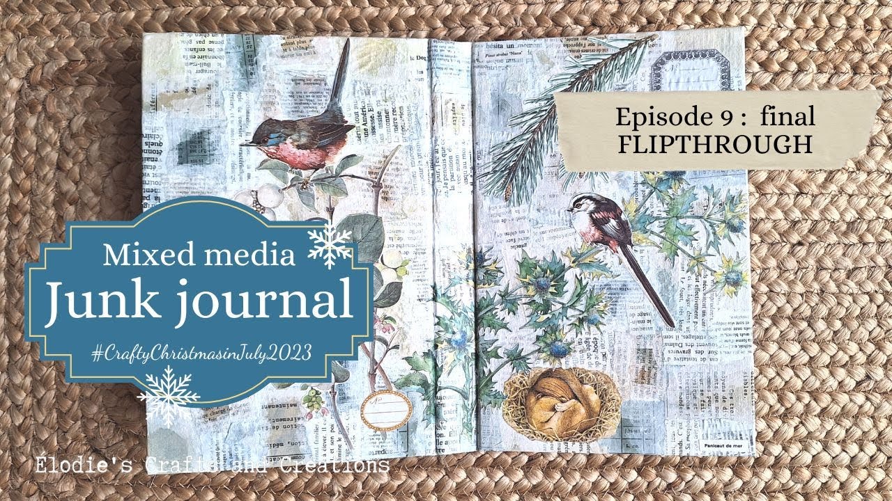 🌨10/ Final FLIPTHROUGH winter mixed media junk journal - YouTube