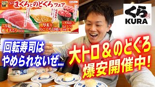 【回転寿司】とろける大トロに極厚ネタ目白押し！くら寿司の高級魚フェアが価格破壊を起こしているぞ！