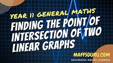 Finding the point of intersection of two linear graphs | General Maths Units 1 and 2 | MaffsGuru.com