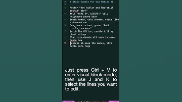 Vim Hack: Edit Multiple Lines in Seconds!