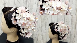 簡単！髪飾りの作り方❢　桜　ヘッドパーツ　アーティフィシャルフラワー　Cherry Blossoms