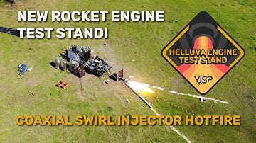 First Rocket Engine Hotfire on Our New Test Stand | Coaxial Swirl Injector