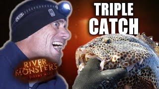 Triple Catch Special | Grouper, Tigerfish & Black Jack | River Monsters