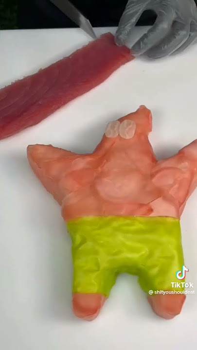 VILLAGE! SPONGEBOB SUSHI GAS or PASS? #spongebob #sushi #food #subscribe #shorts