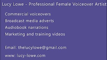Lucy Lowe Voiceover Artist | Animation Reel