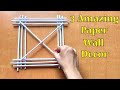 3 Easy And Beautiful Paper Flower Wall Hanging | Wall Decorations At Home | Simple Wall Hanging