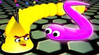 SLITHER.io with ANGRY BIRDS   ♫  3D animated game mashup  ☺ FunVideoTV - Style ;-)) screenshot 1