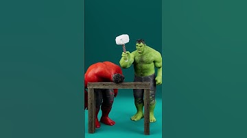 Green Hulk VS red Hulk !!! #shorts