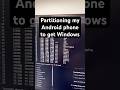 Partitioning my LG phone for Windows #tech #windows #android #techtok #yaptech