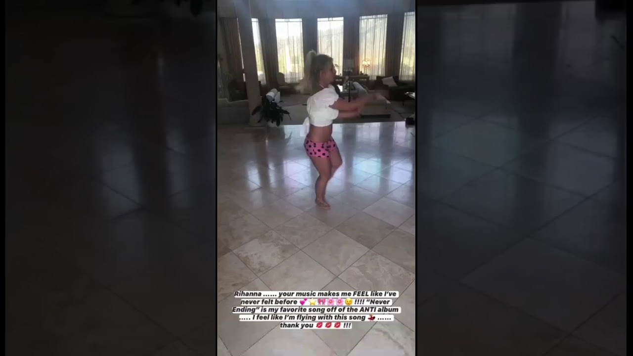 BRITNEY SPEARS DANCING RIHANNA'S SONG *NEVER ENDING* - YouTube