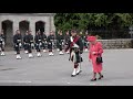 The Queen inspects the Royal Guard from 5 SCOTS outside Balmoral Castle in Scotland, August 2021