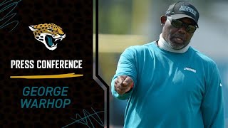 Offensive Line Coach George Warhop meets with the Media During Jaguars Training Camp