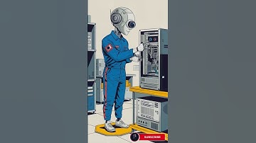A robot is repairing a computer  #instagood #robot #automation #love #howtomakecartoonsforkids #art