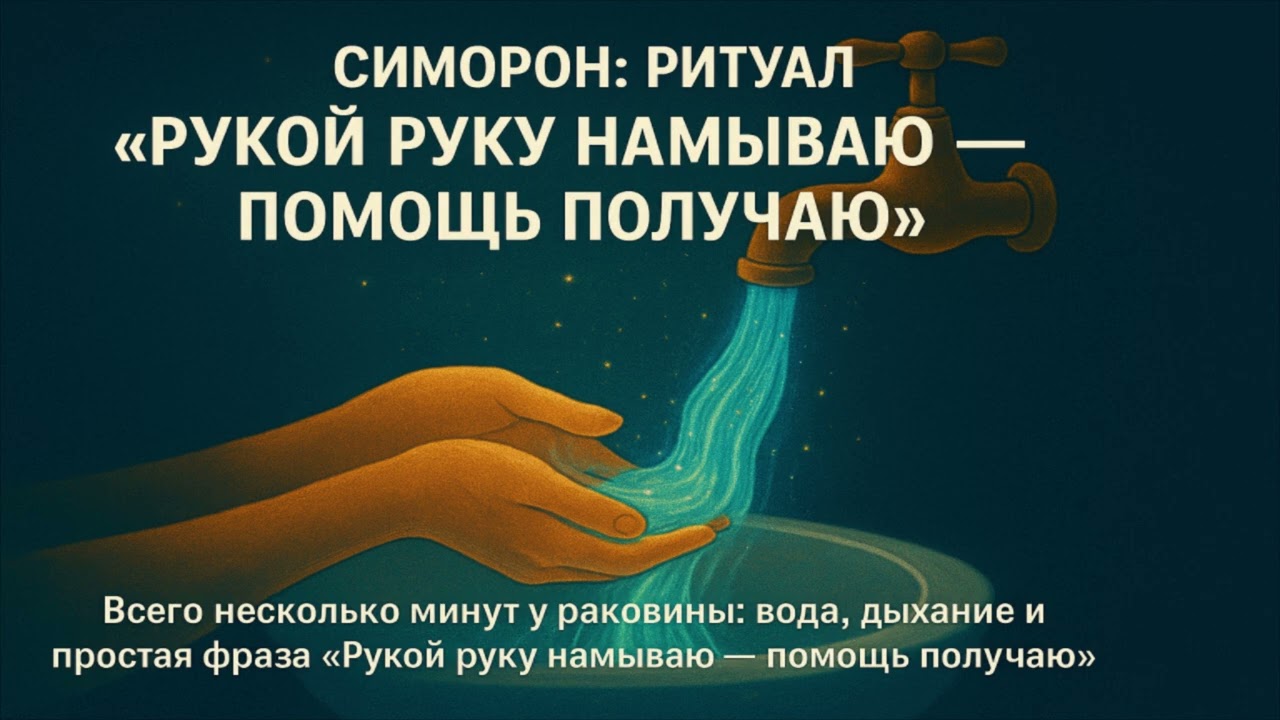 Симорон: ритуал «Рукой руку намываю — помощь получаю» — как открыть поток помощи