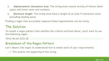 Create a Regex for Alphanumeric Input with Minimum Length and No Leading Zeros