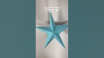 DIY Christmas decor 🎄Easy cute craft ✨ paper star #diycrafts #papercraft #christmasdiydecor