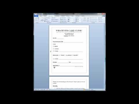 How To Use Our Free Doctor's Note