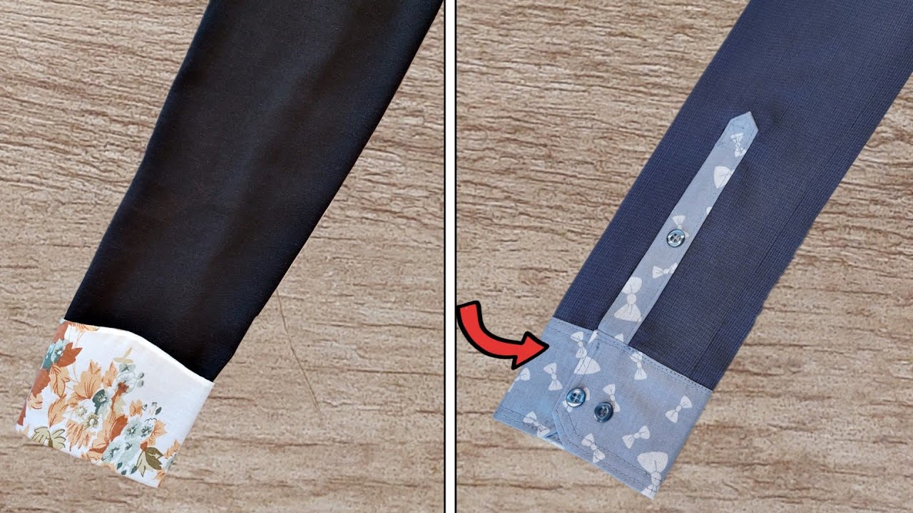 2 way.How To Sew Shirt Sleeve Placket Easy And Quick - YouTube