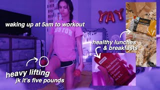 eating healthy & working out for a week