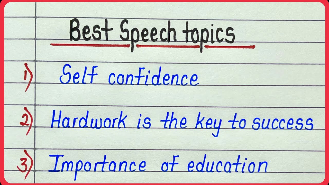 best speech topics for engineering students