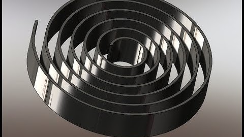 SolidWorks sheet metal : Spiral spring Design with flat view