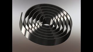 SolidWorks sheet metal : Spiral spring Design with flat view