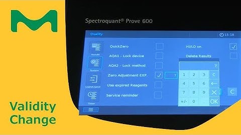 How to change the validity period of zero adjustment