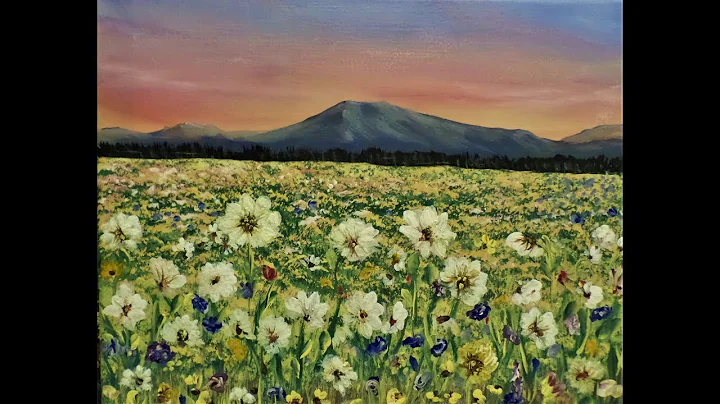 How to Paint A Field of Flowers with Acrylic Paint...