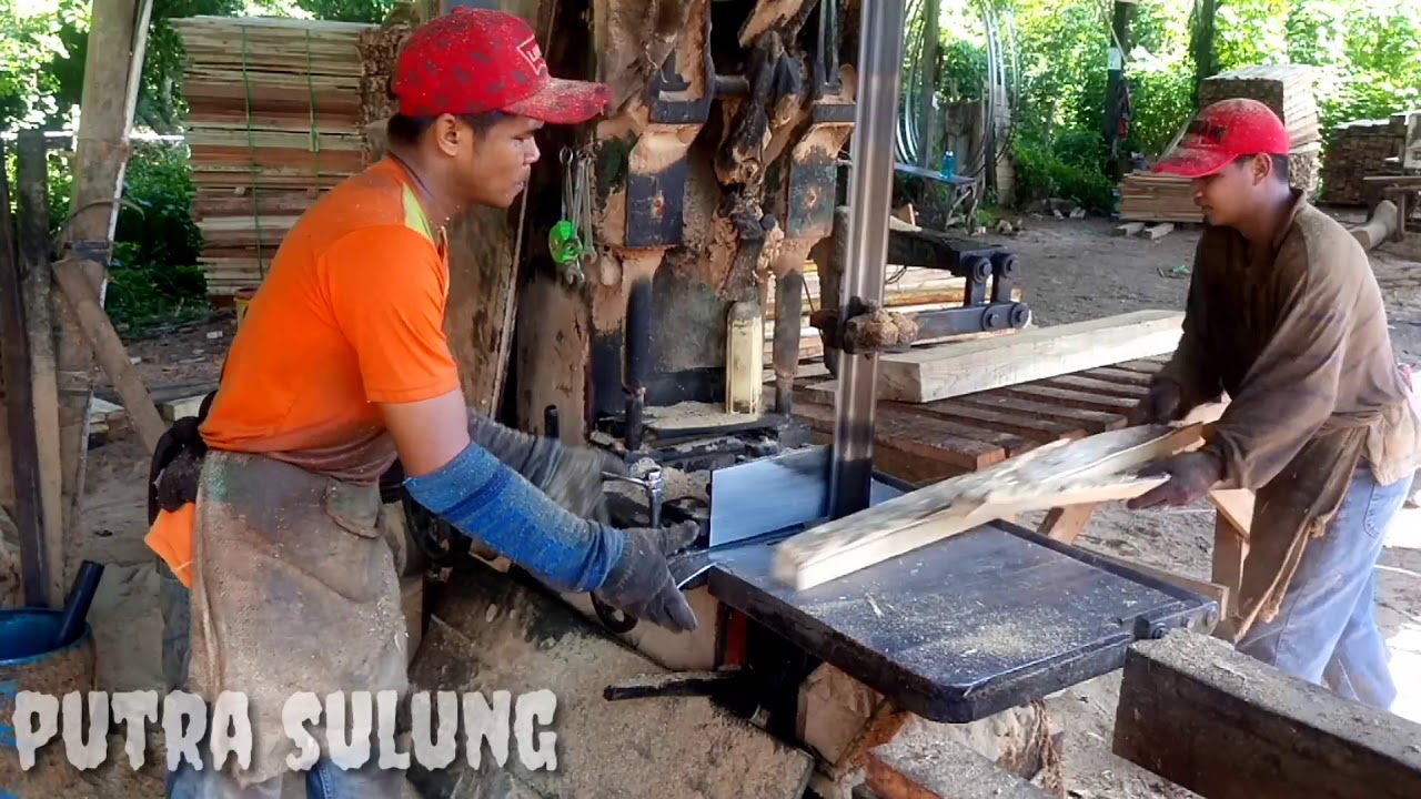 RANTING PROSES PEMOTONGAN KAYU LABAN YouTube