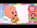 FIVE LITTLE MONKEYS and more songs. Cleo & Cuquin Nursery Rhymes | Songs for children (30min)