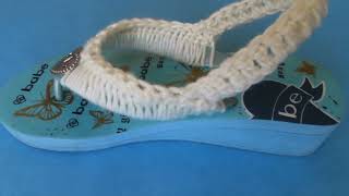 #271. HOW to CROCHET FLIP FLOP for beginners part 2. Hướng dẫn móc quai dép cho bạn mới phần 2.