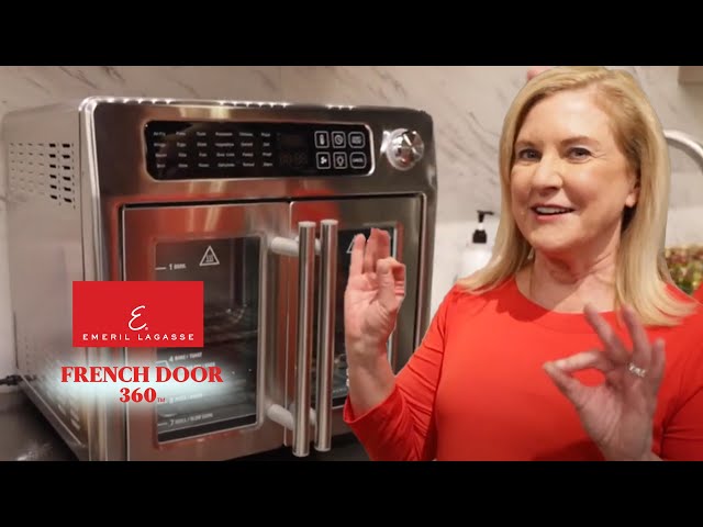 Emeril Lagasse FRENCH DOOR Airfryer 360 review. unbox, burn off