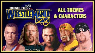 WWE Road to WrestleMania X8 - All Themes & Characters (GBA)