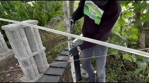 Harrild Railroads p.146 - Double Folding Bridge #3 - Posts in the ground towards the new bridge