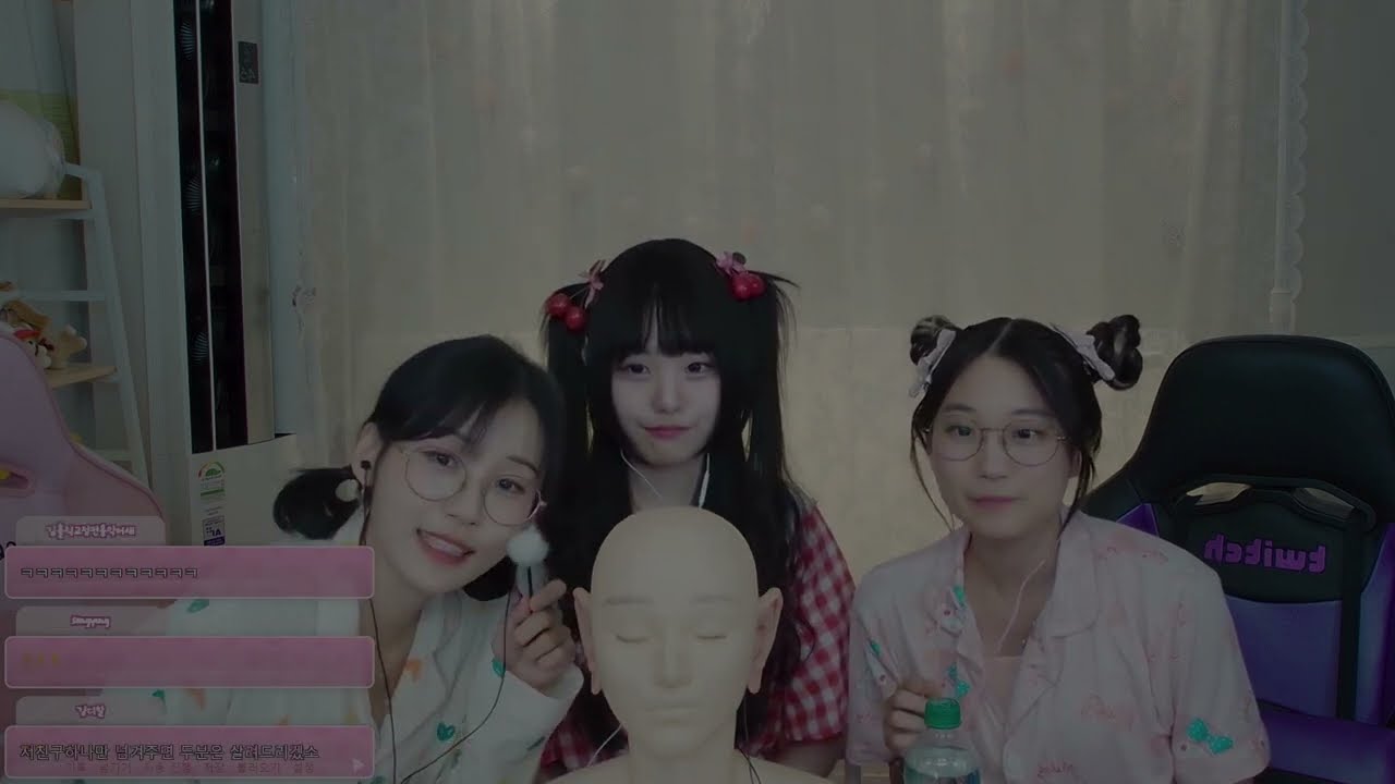 [ASMR] 귀여운 애들 셋이서 파자마 입고 ASMR SOUND MAKING