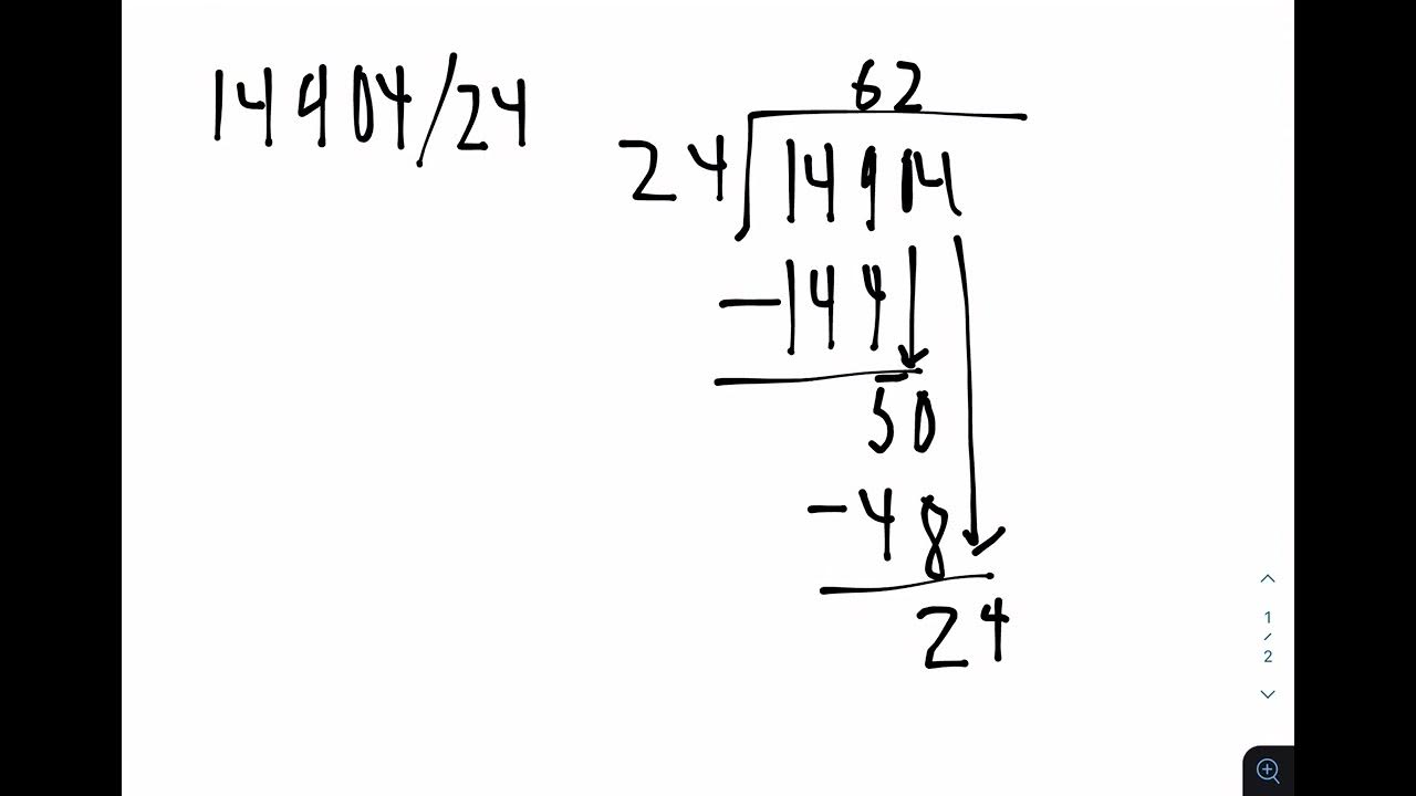 Dividing Multi Digit Numbers YouTube