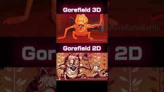 Garfield transform 2D vs 3D Mod - Mobile Gameplay - Friday Night Funkin' Game