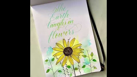 Use Ecoline watercolour inks in illustrations and brush lettering