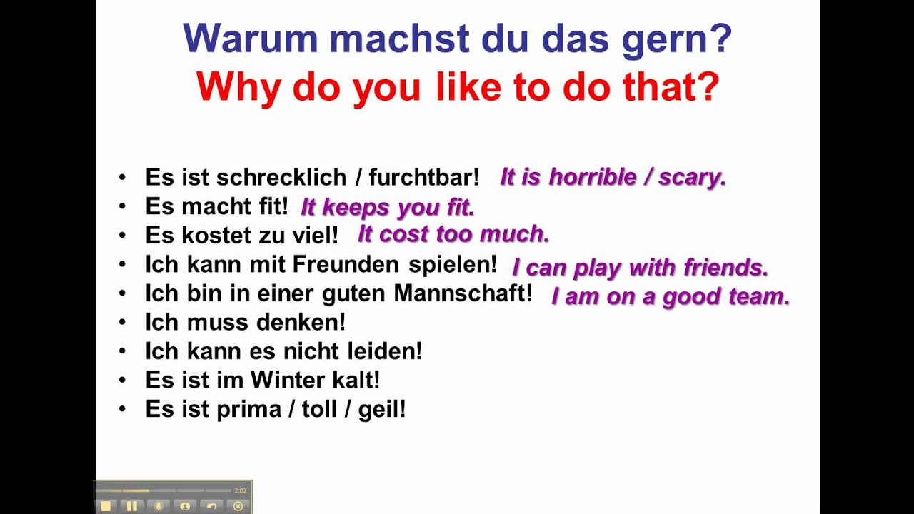 Denn Vs Weil Denn Vs Weil