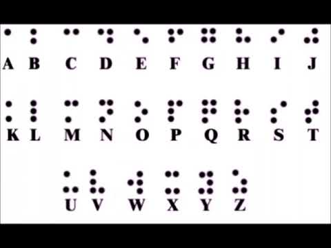 Vidéo: Alphabet braille - alphabet pour les aveugles