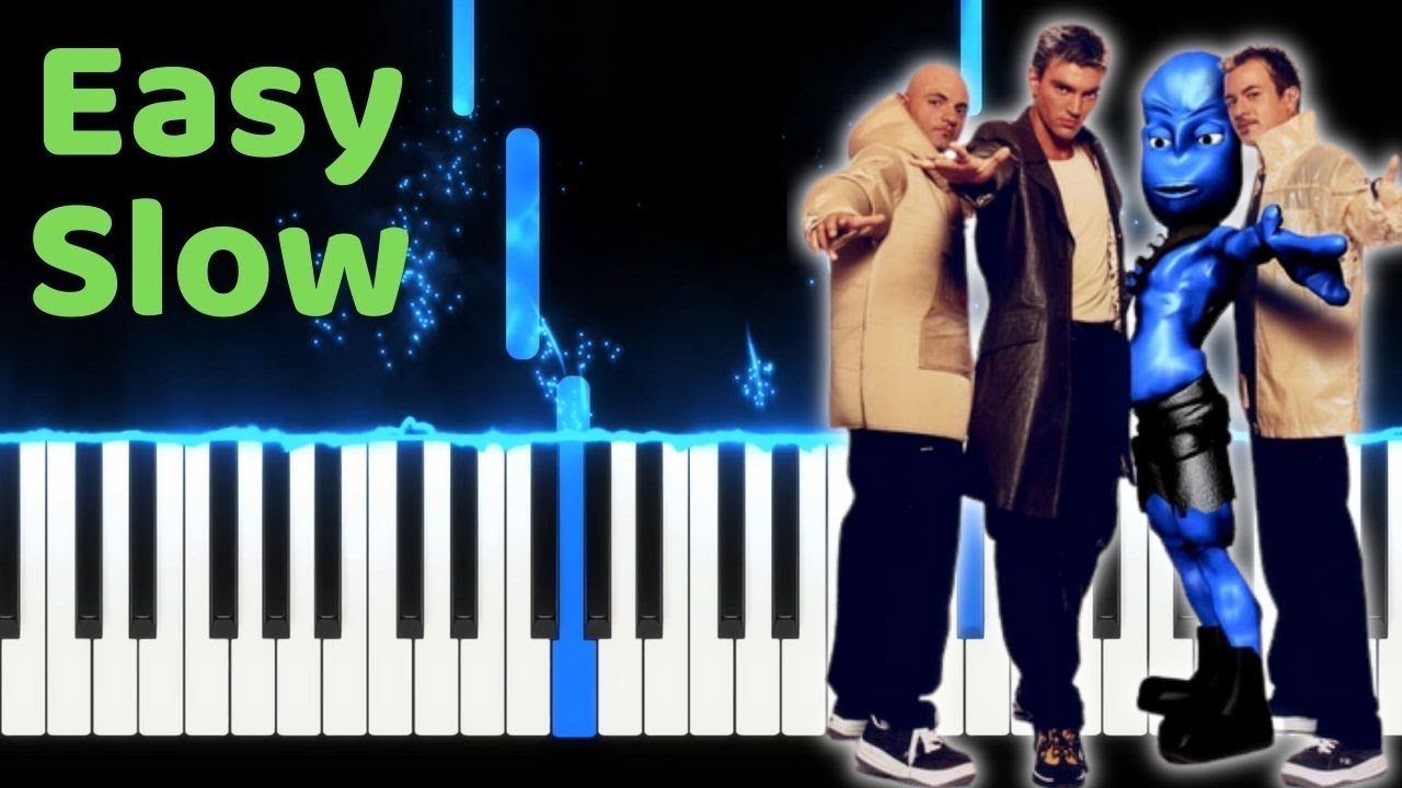 Eiffel 65 - I'M BLUE - Easy Slow Piano Tutorial with SHEET MUSIC - YouTube
