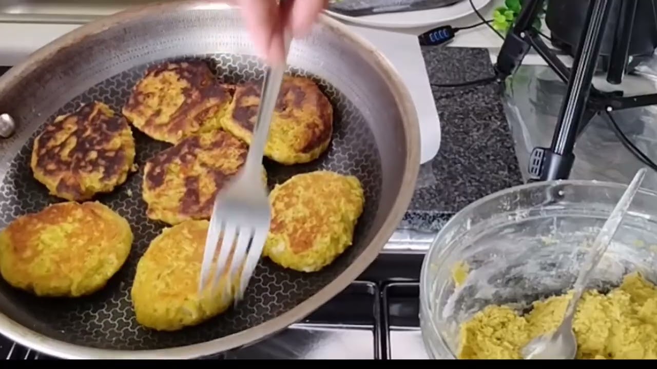 Red Lentil patties , and fried fish stew