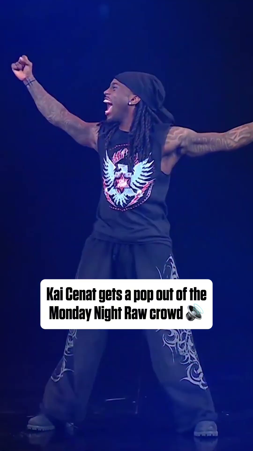The pop Kai Cenat got ?? (via @WWE/X)